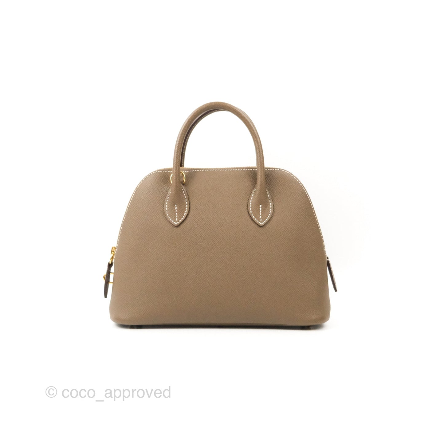 Hermès Bolide 1923 25 Etoupe Epsom Gold Hardware