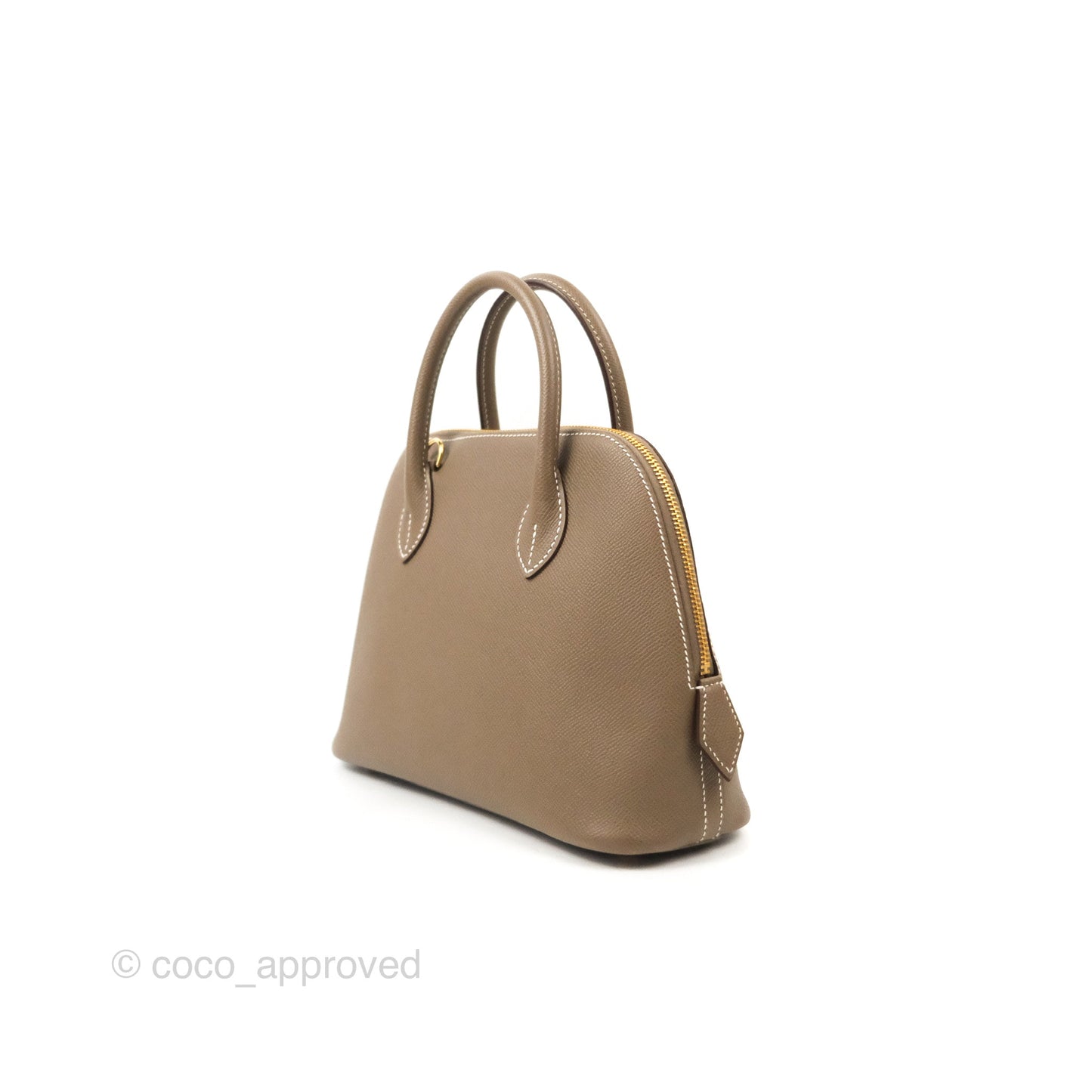 Hermès Bolide 1923 25 Etoupe Epsom Gold Hardware