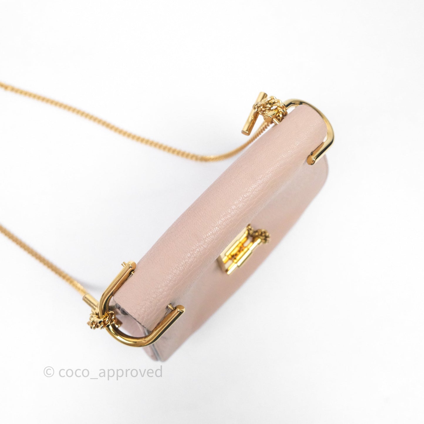 Chloe Mini Drew Crossbody Bag Pink Grained Leather