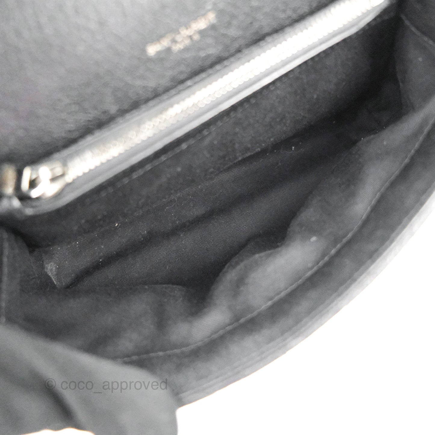 Saint Laurent Chevron Medium College Black Chain Bag Ruthenium Hardware