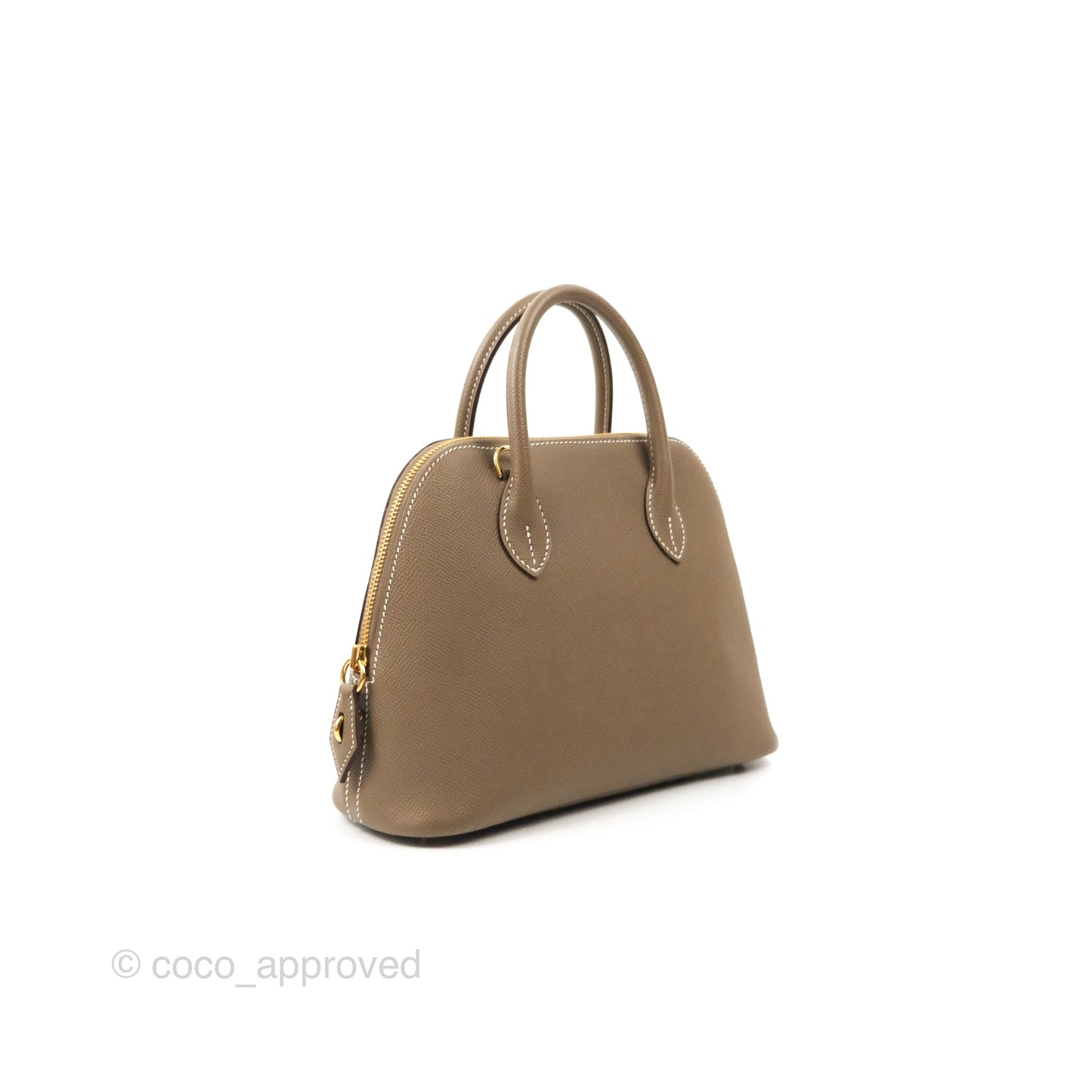 Hermès Bolide 1923 25 Etoupe Epsom Gold Hardware