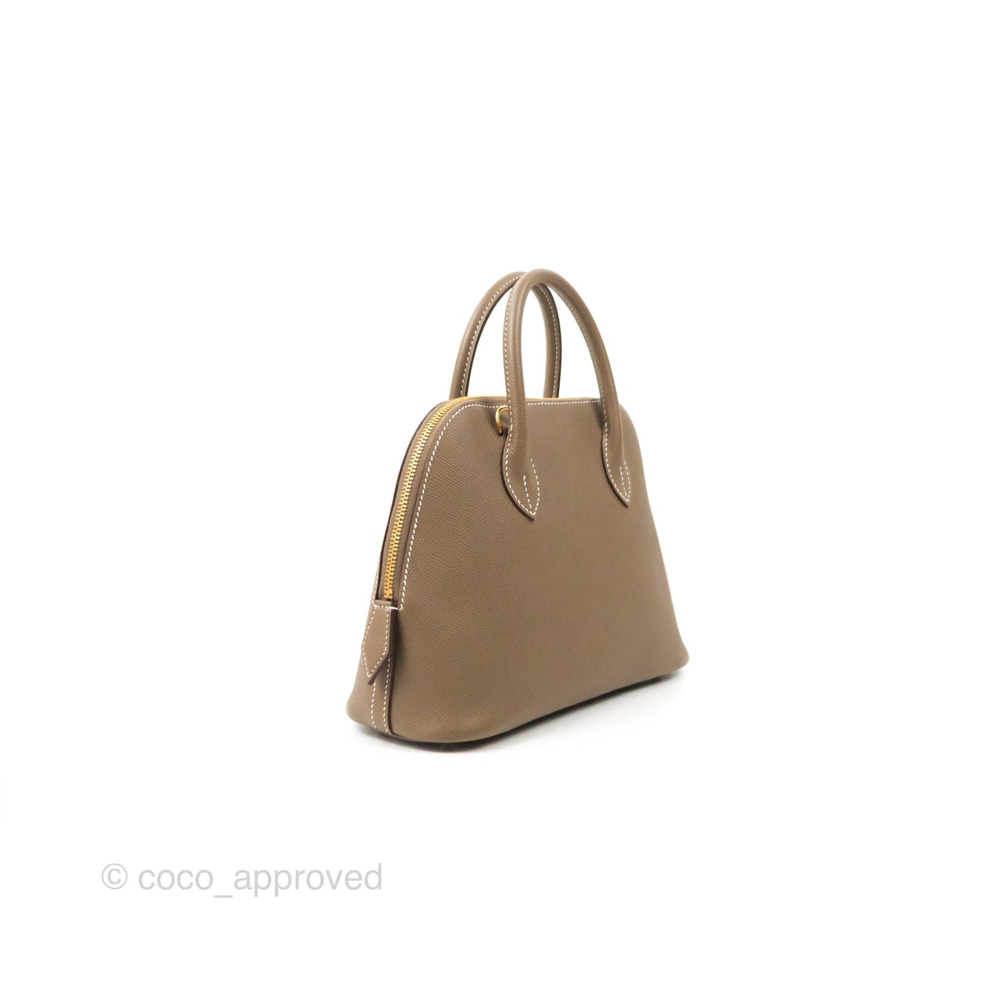 Hermès Bolide 1923 25 Etoupe Epsom Gold Hardware