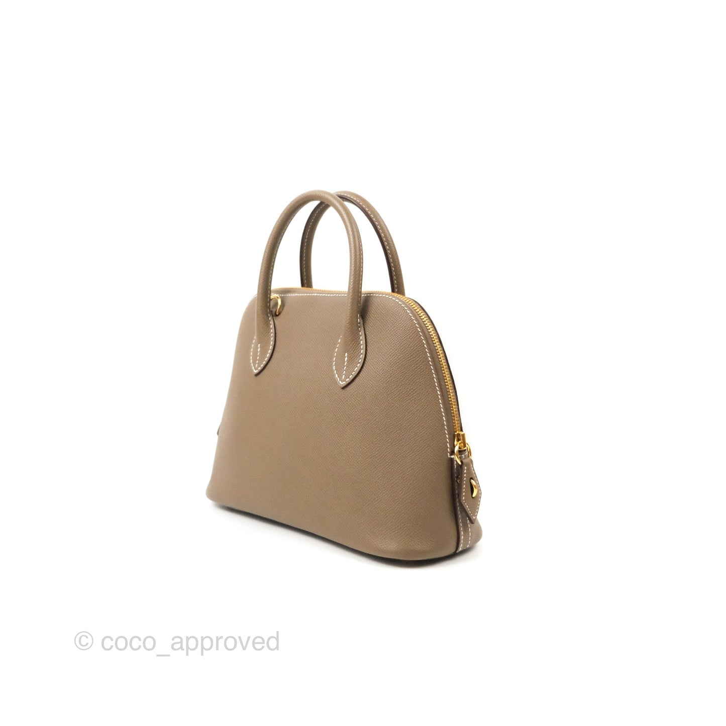 Hermès Bolide 1923 25 Etoupe Epsom Gold Hardware