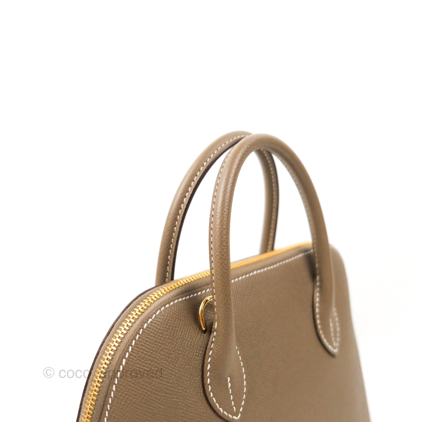 Hermès Bolide 1923 25 Etoupe Epsom Gold Hardware