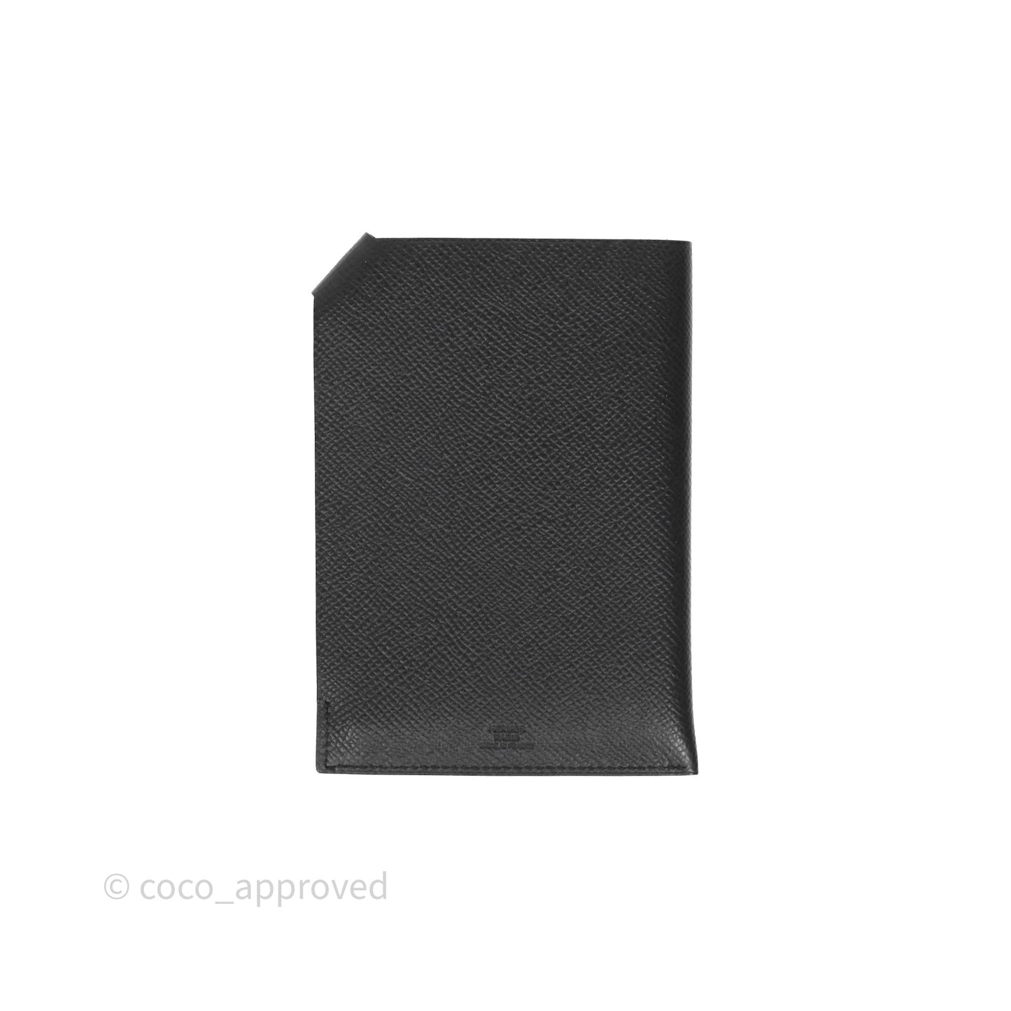 Hermès Tarmac Passport Holder Black Noir 89 Epsom