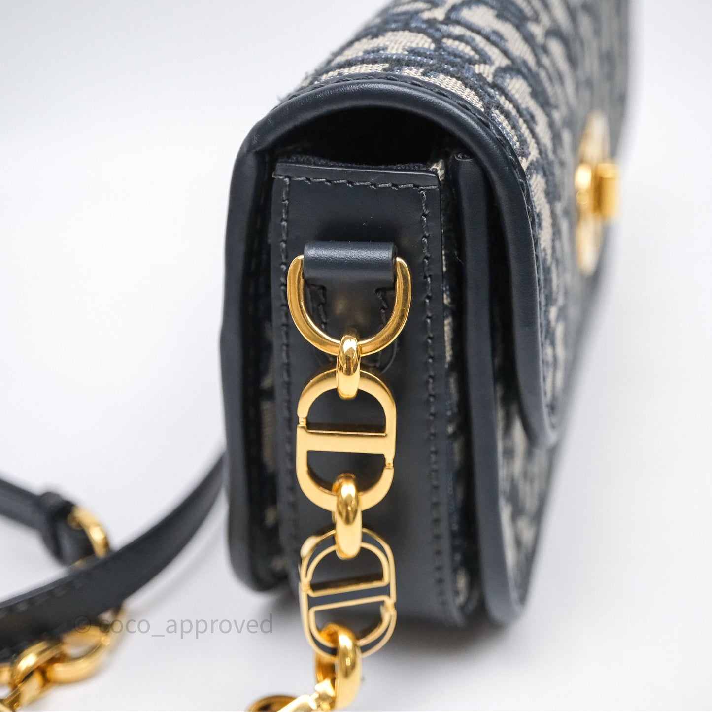 Christian Dior 30 Montaigne Avenue Bag Blue Dior Oblique Jacquard