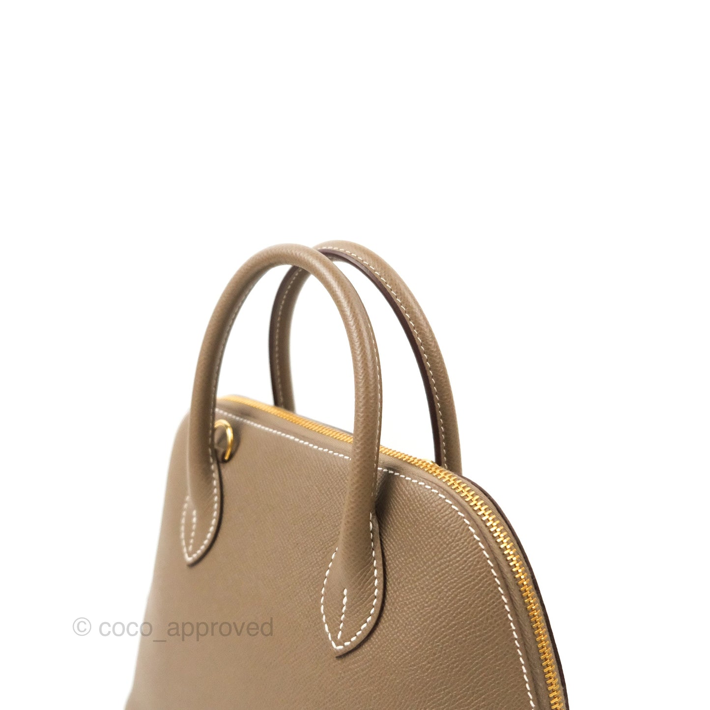 Hermès Bolide 1923 25 Etoupe Epsom Gold Hardware