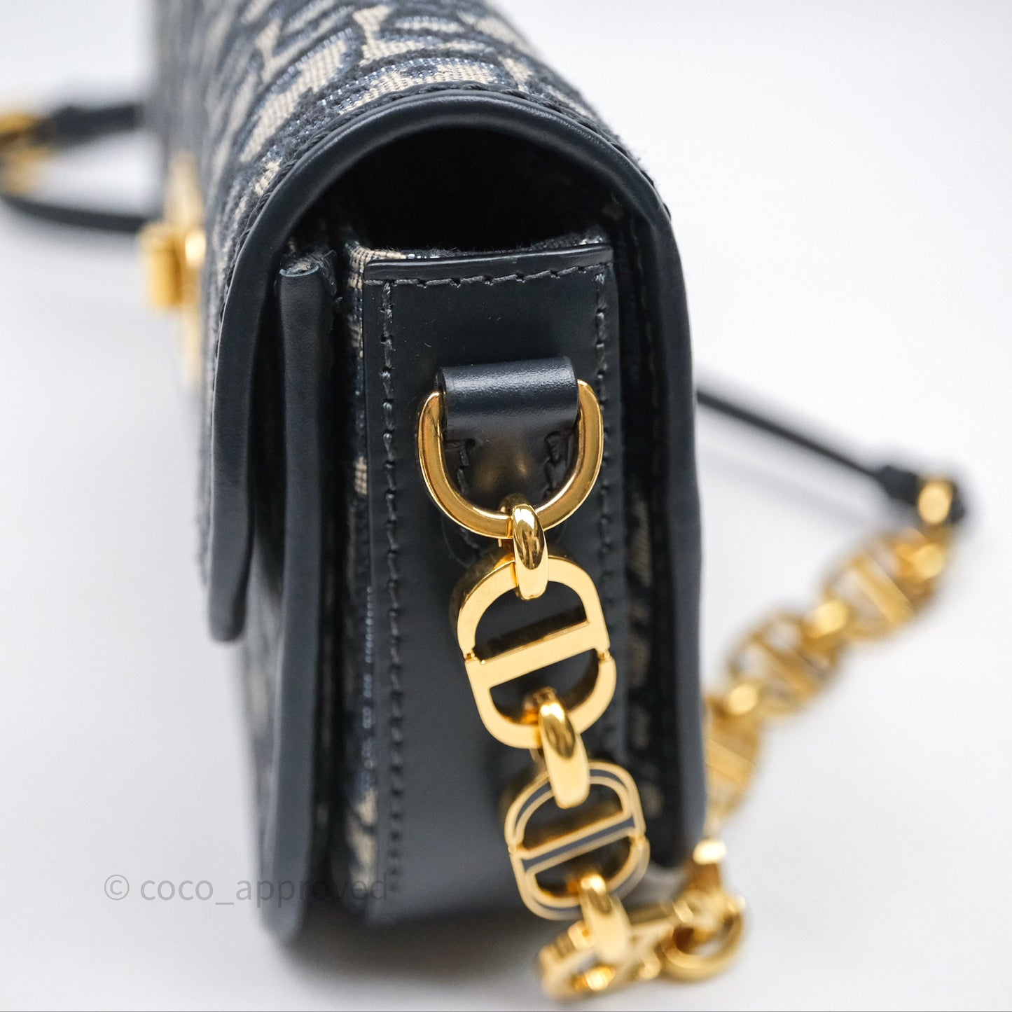 Christian Dior 30 Montaigne Avenue Bag Blue Dior Oblique Jacquard