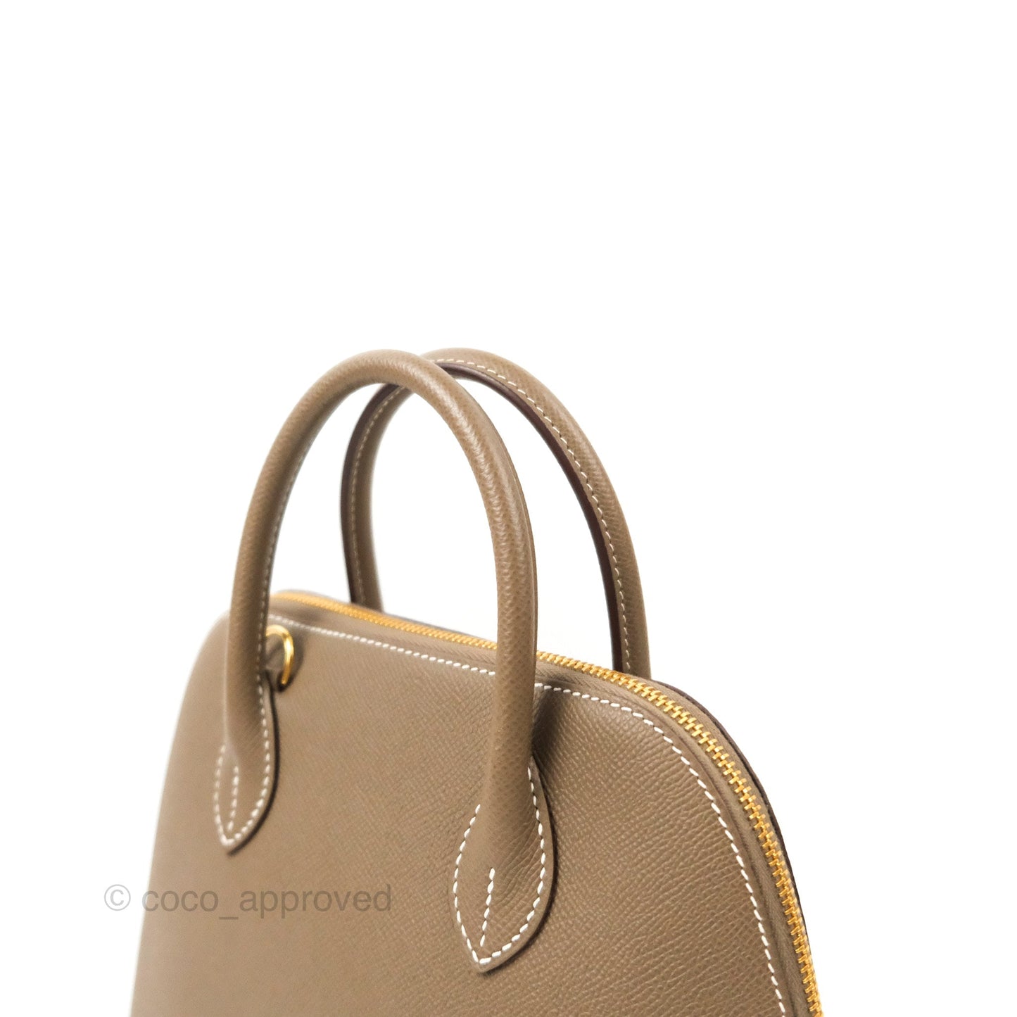Hermès Bolide 1923 25 Etoupe Epsom Gold Hardware