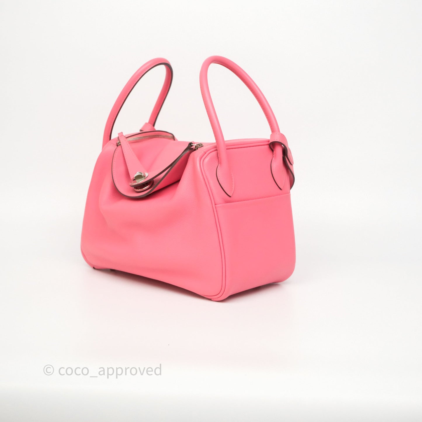 Hermès Lindy 26 Rose Azalée 8W Evercolor Palladium Hardware