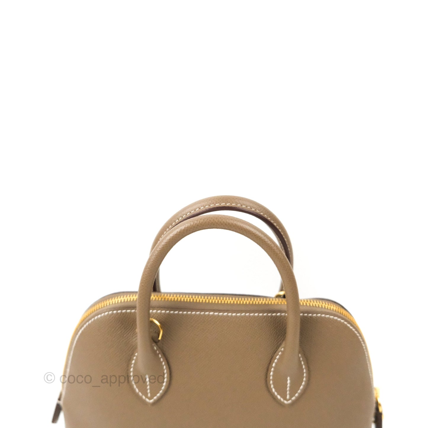 Hermès Bolide 1923 25 Etoupe Epsom Gold Hardware