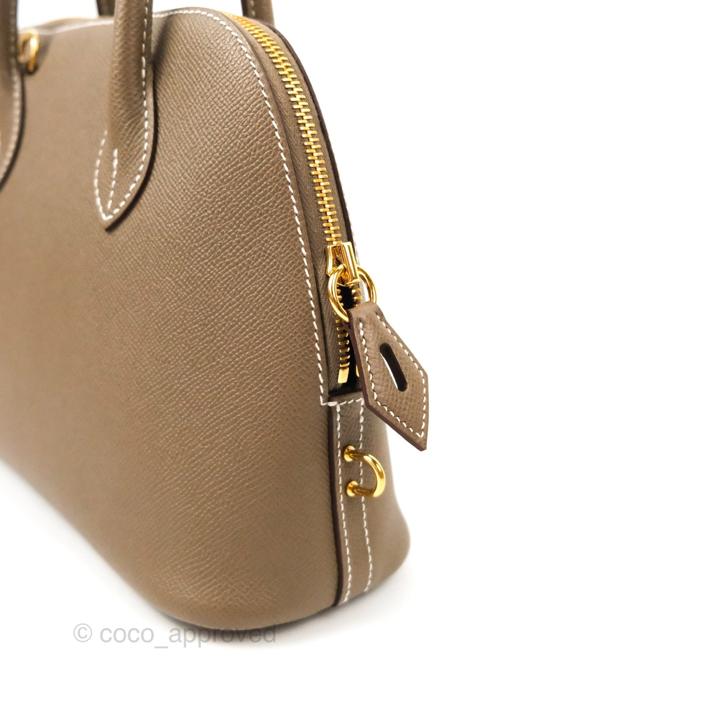 Hermès Bolide 1923 25 Etoupe Epsom Gold Hardware