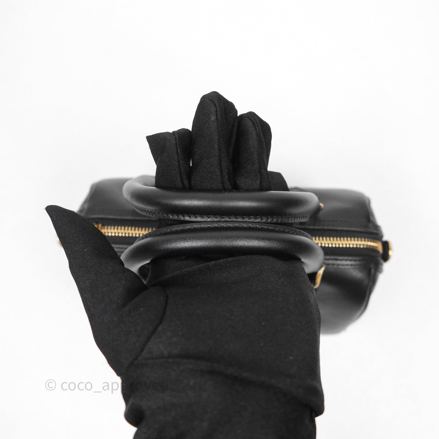 Celine Small Boston Bag Black Calfskin Gold Hardware