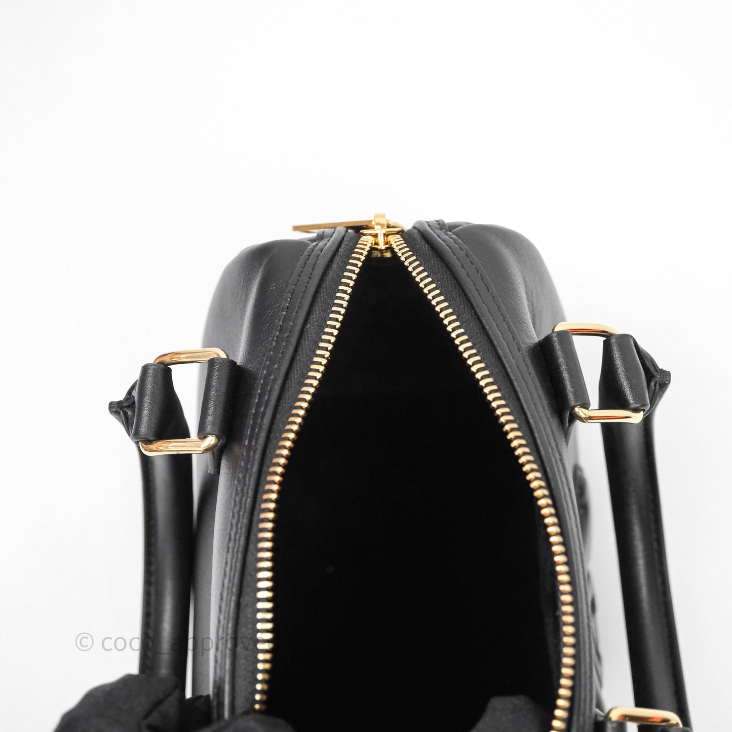 Celine Small Boston Bag Black Calfskin Gold Hardware