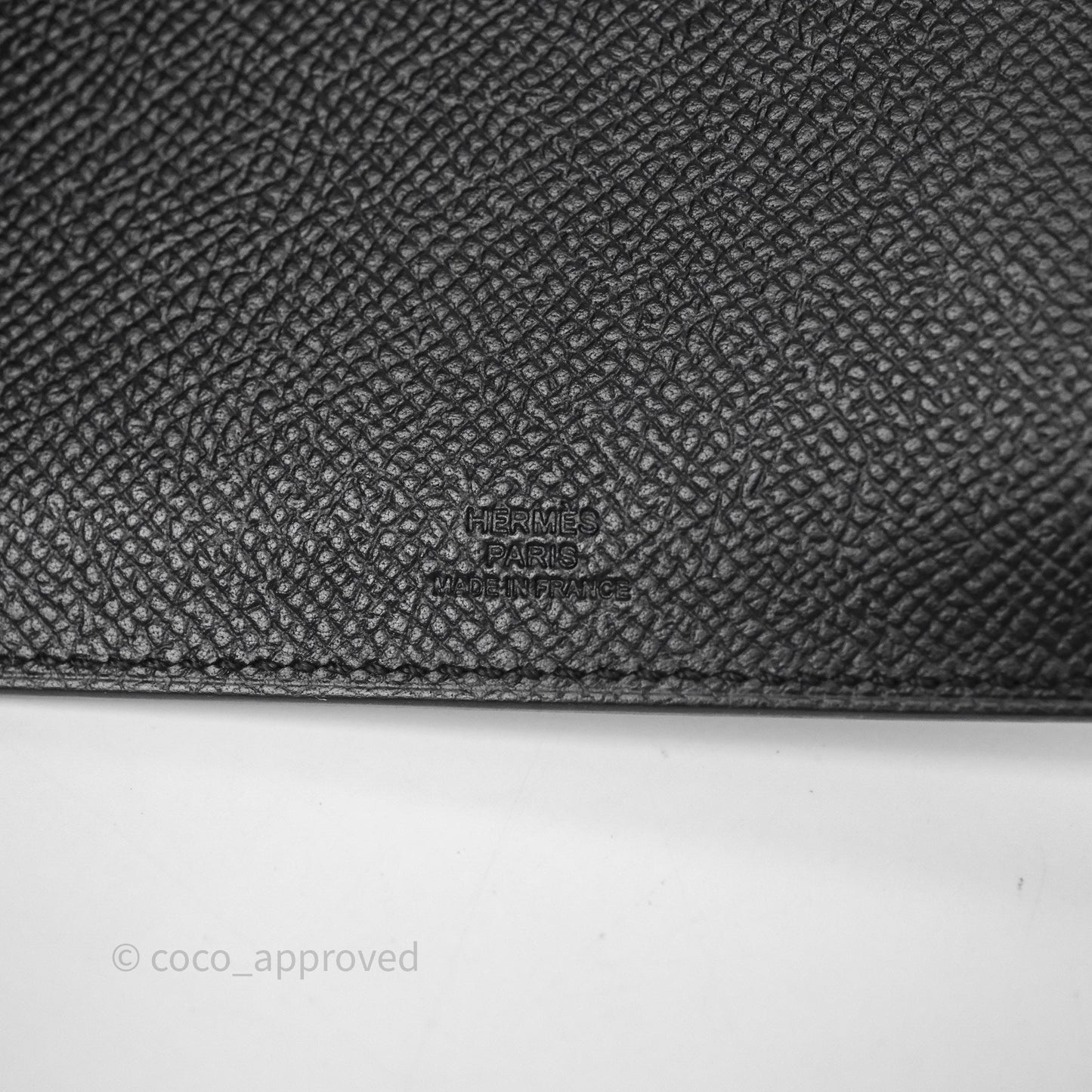 Hermès Tarmac Passport Holder Black Noir 89 Epsom