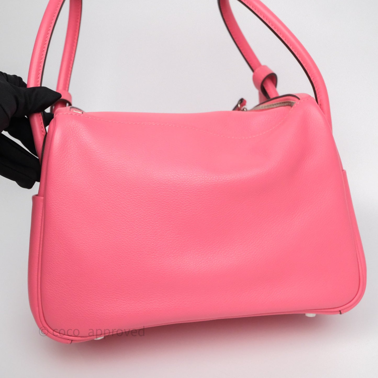Hermès Lindy 26 Rose Azalée 8W Evercolor Palladium Hardware