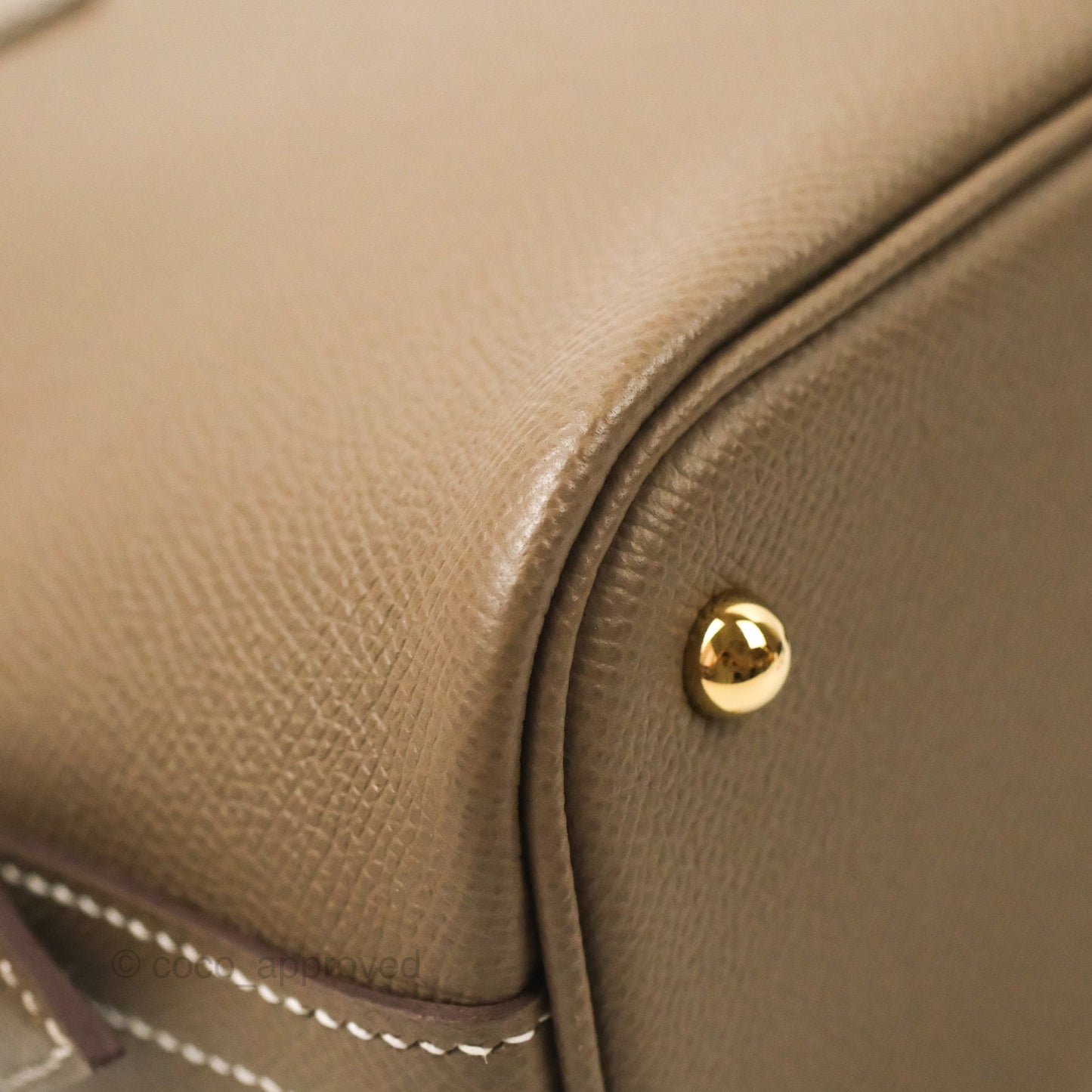 Hermès Bolide 1923 25 Etoupe Epsom Gold Hardware