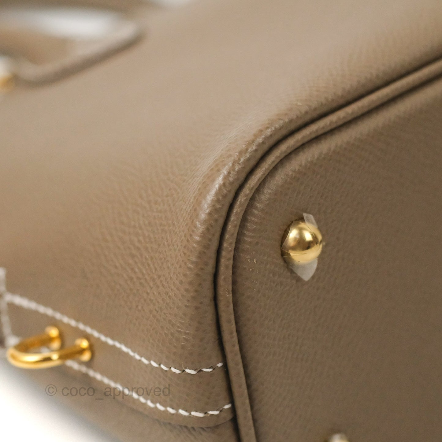 Hermès Bolide 1923 25 Etoupe Epsom Gold Hardware
