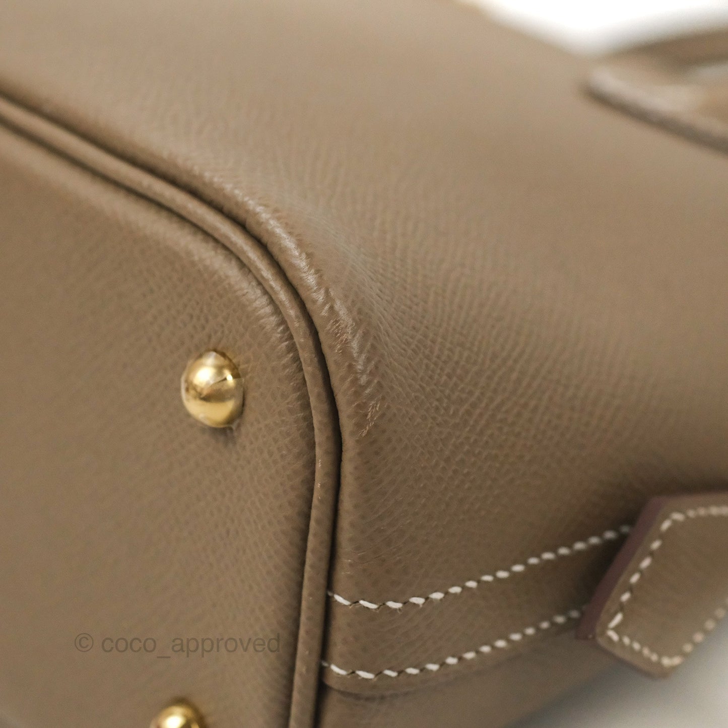 Hermès Bolide 1923 25 Etoupe Epsom Gold Hardware