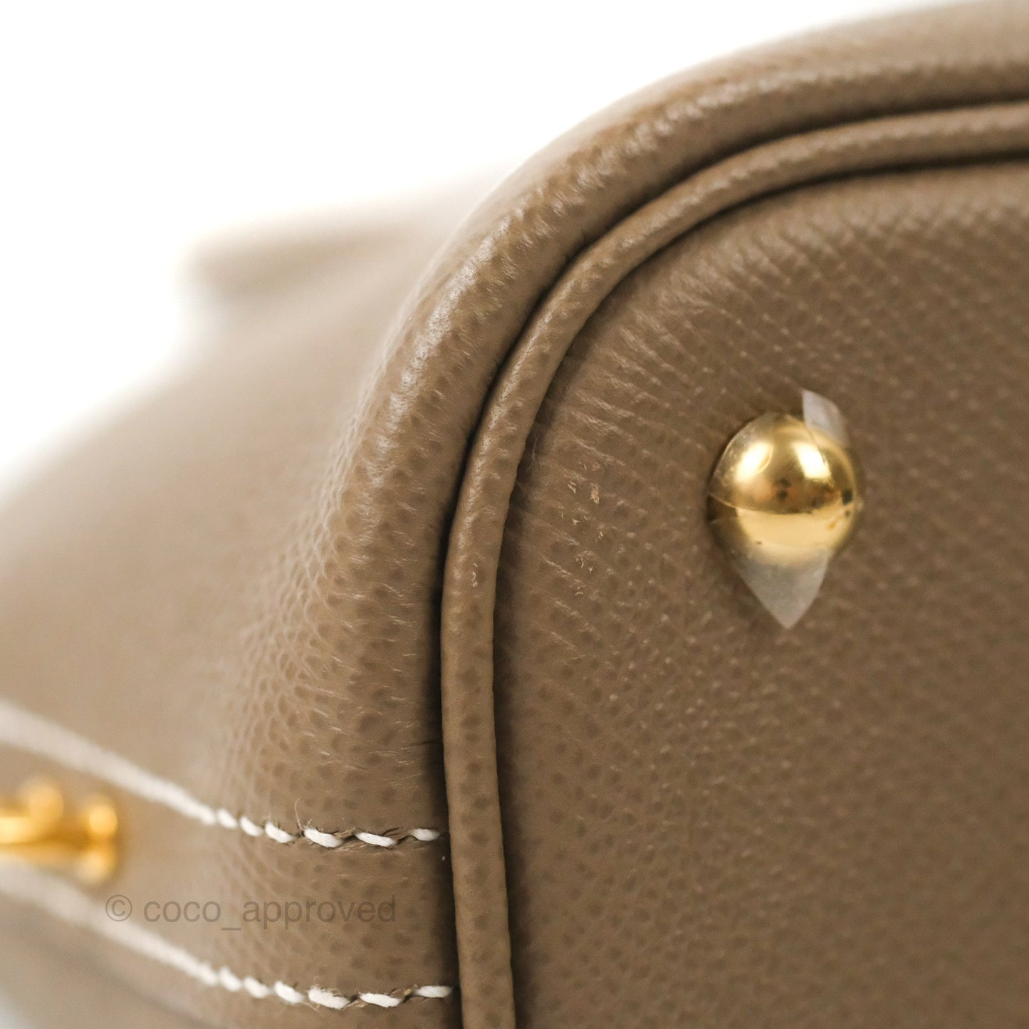 Hermès Bolide 1923 25 Etoupe Epsom Gold Hardware