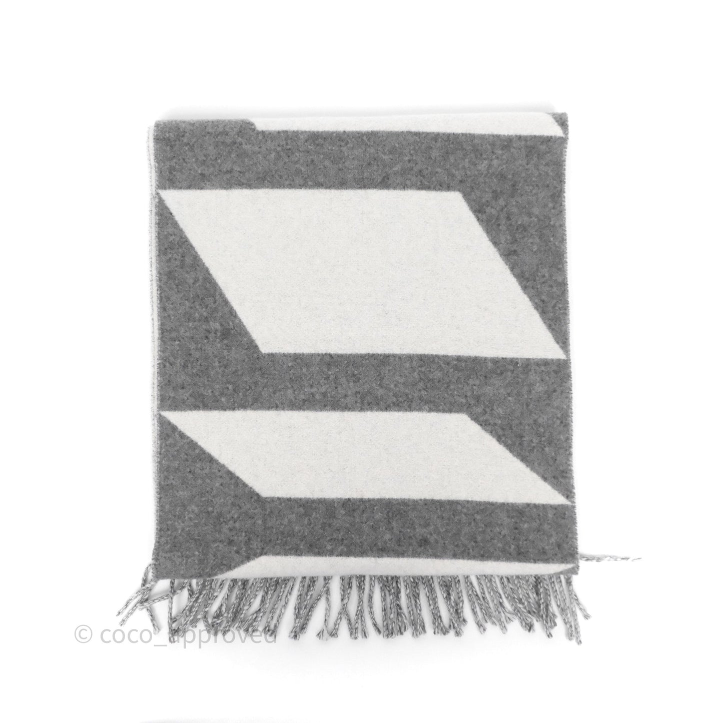Hermès Casaque Optique Scarf 140 Grey