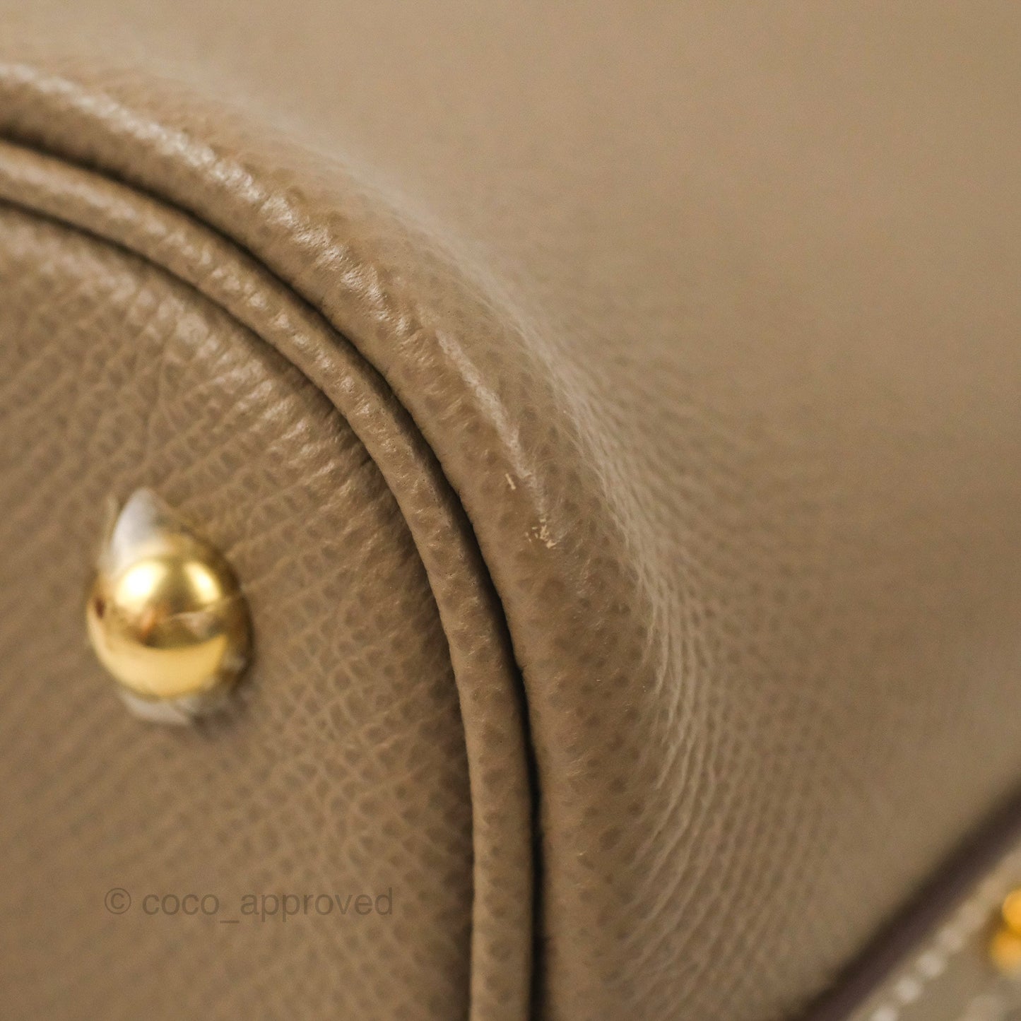 Hermès Bolide 1923 25 Etoupe Epsom Gold Hardware
