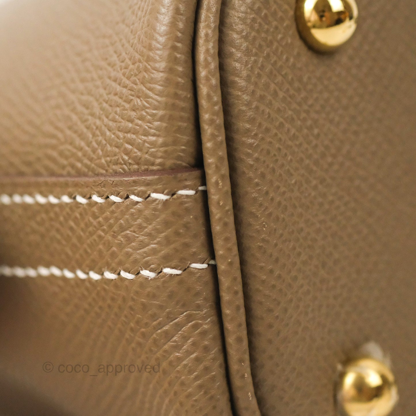Hermès Bolide 1923 25 Etoupe Epsom Gold Hardware
