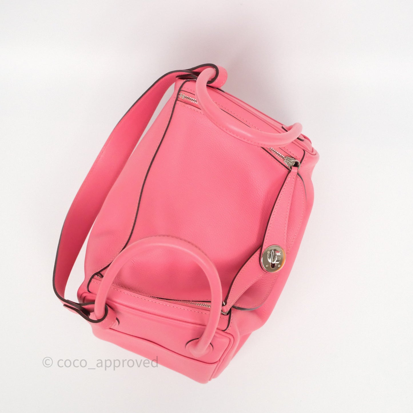 Hermès Lindy 26 Rose Azalée 8W Evercolor Palladium Hardware