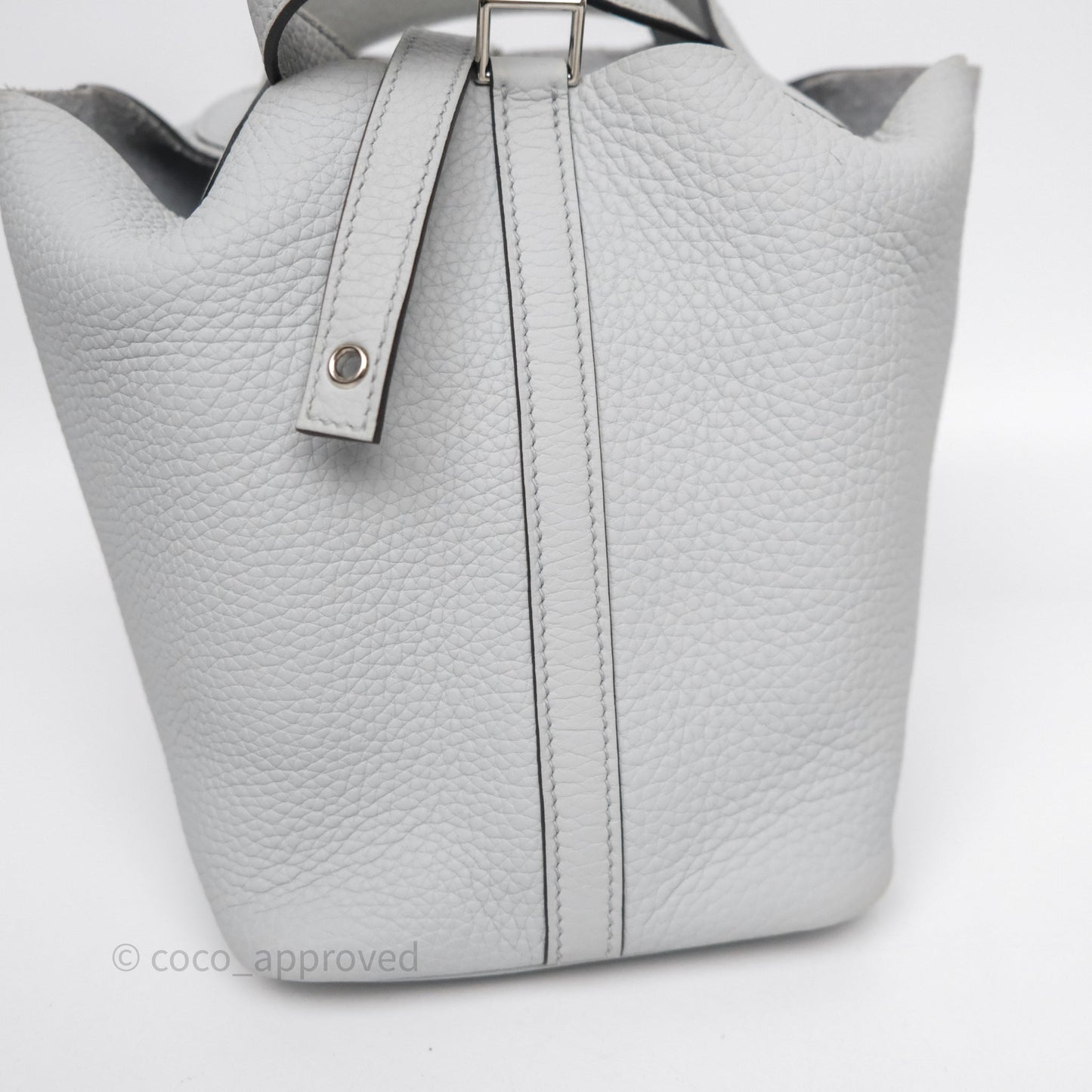Hermès Picotin Lock 18 Bleu Pale 08 Clemence Palladium Hardware