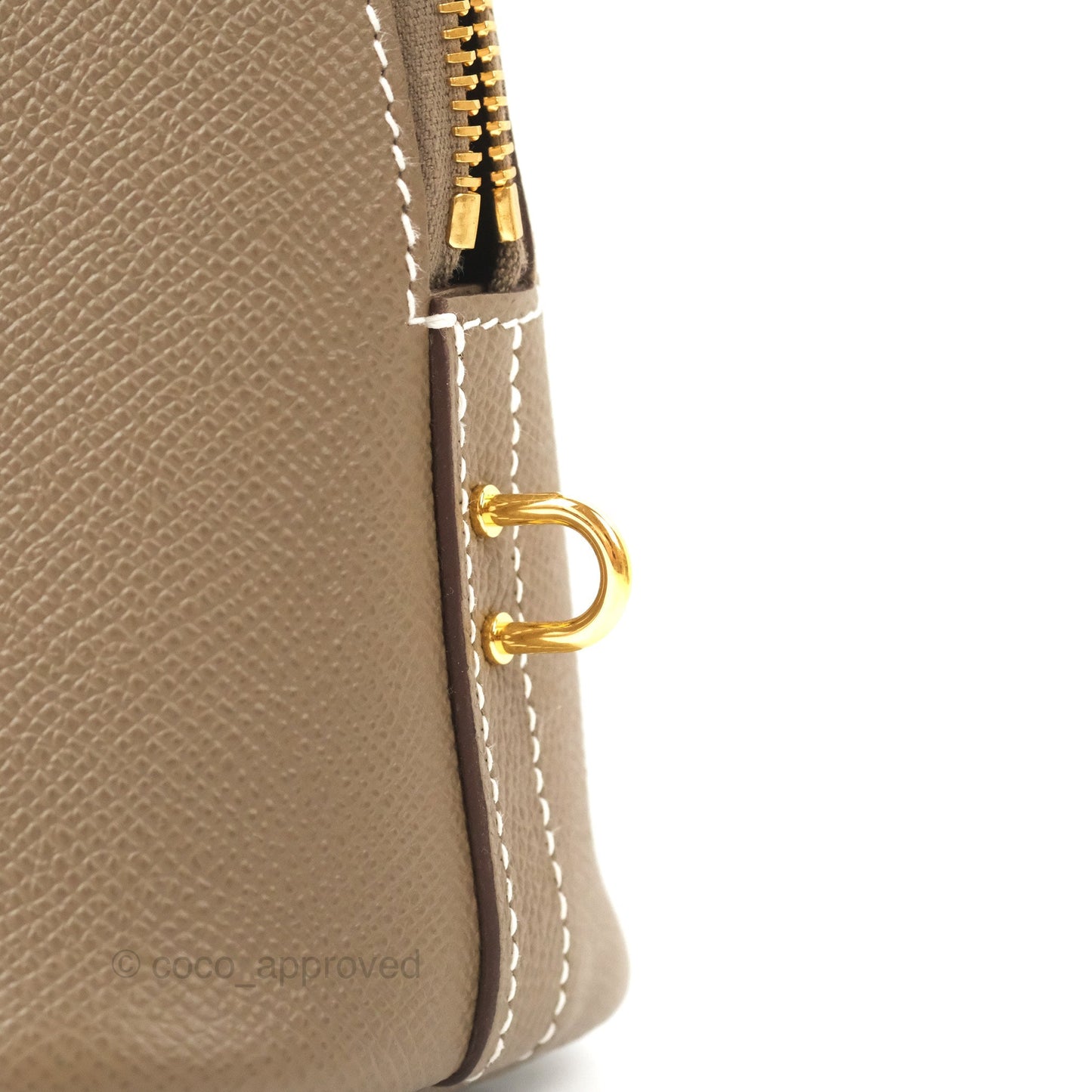 Hermès Bolide 1923 25 Etoupe Epsom Gold Hardware