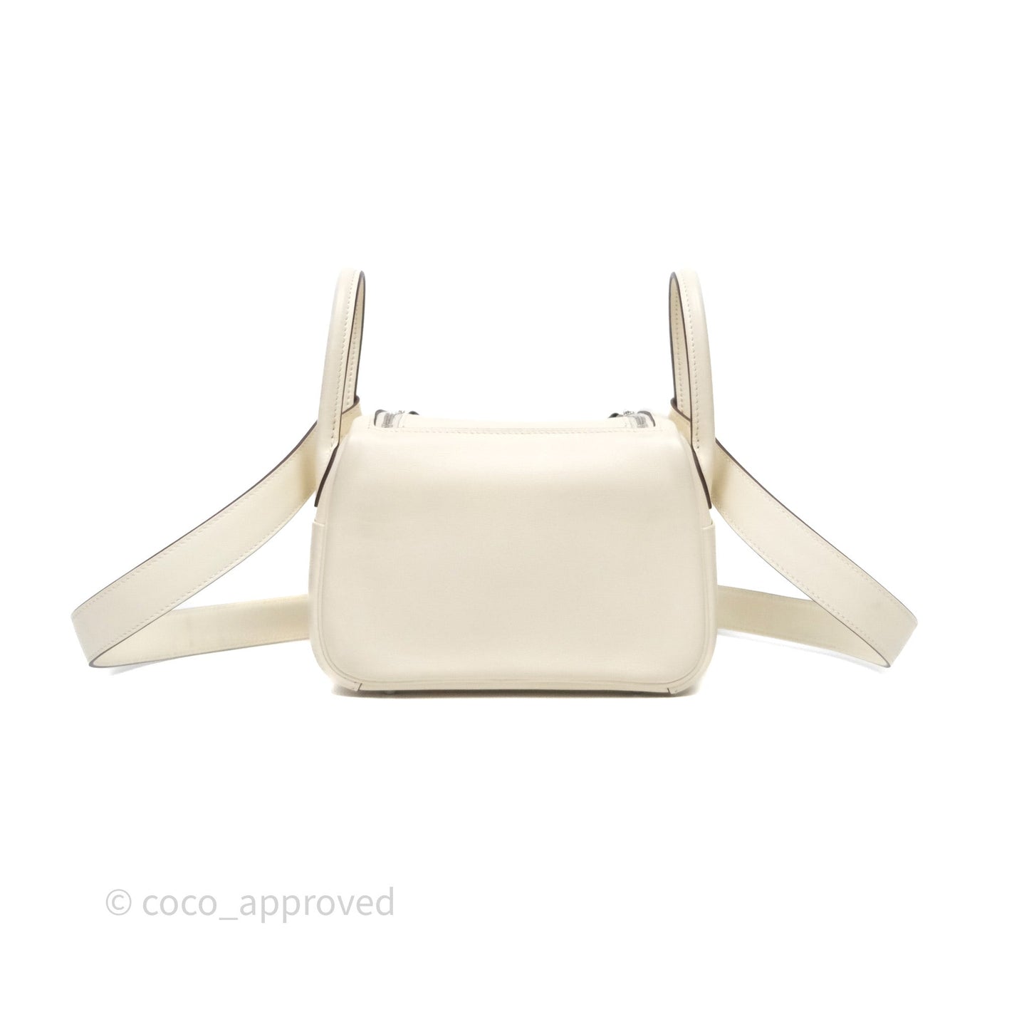 Hermes Mini Lindy Veau Swift Nata I2/ Sesame 2S Palladium Hardware