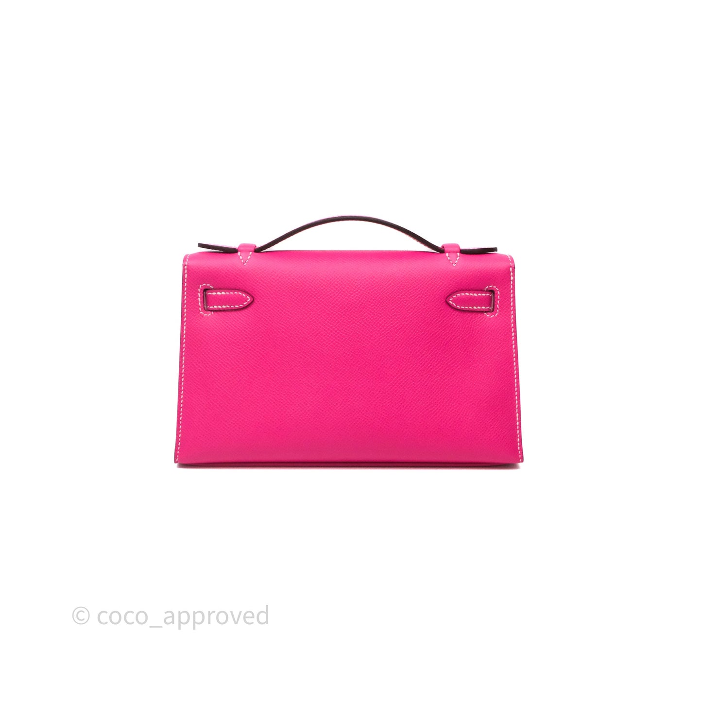 Hermès Kelly Pochette Clutch Rose Tyrien Epsom Gold Hardware