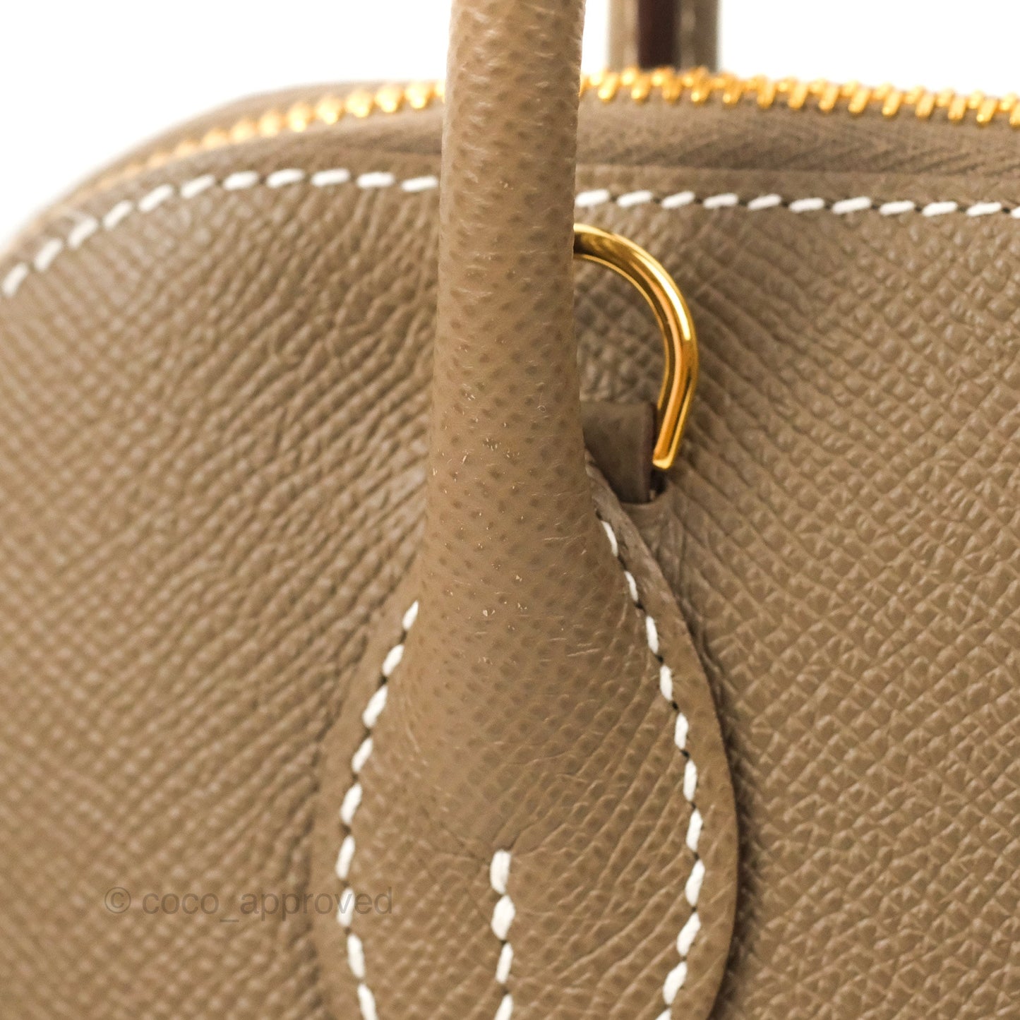 Hermès Bolide 1923 25 Etoupe Epsom Gold Hardware
