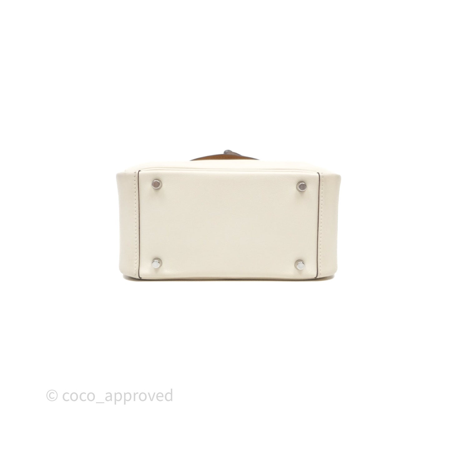 Hermes Mini Lindy Veau Swift Nata I2/ Sesame 2S Palladium Hardware