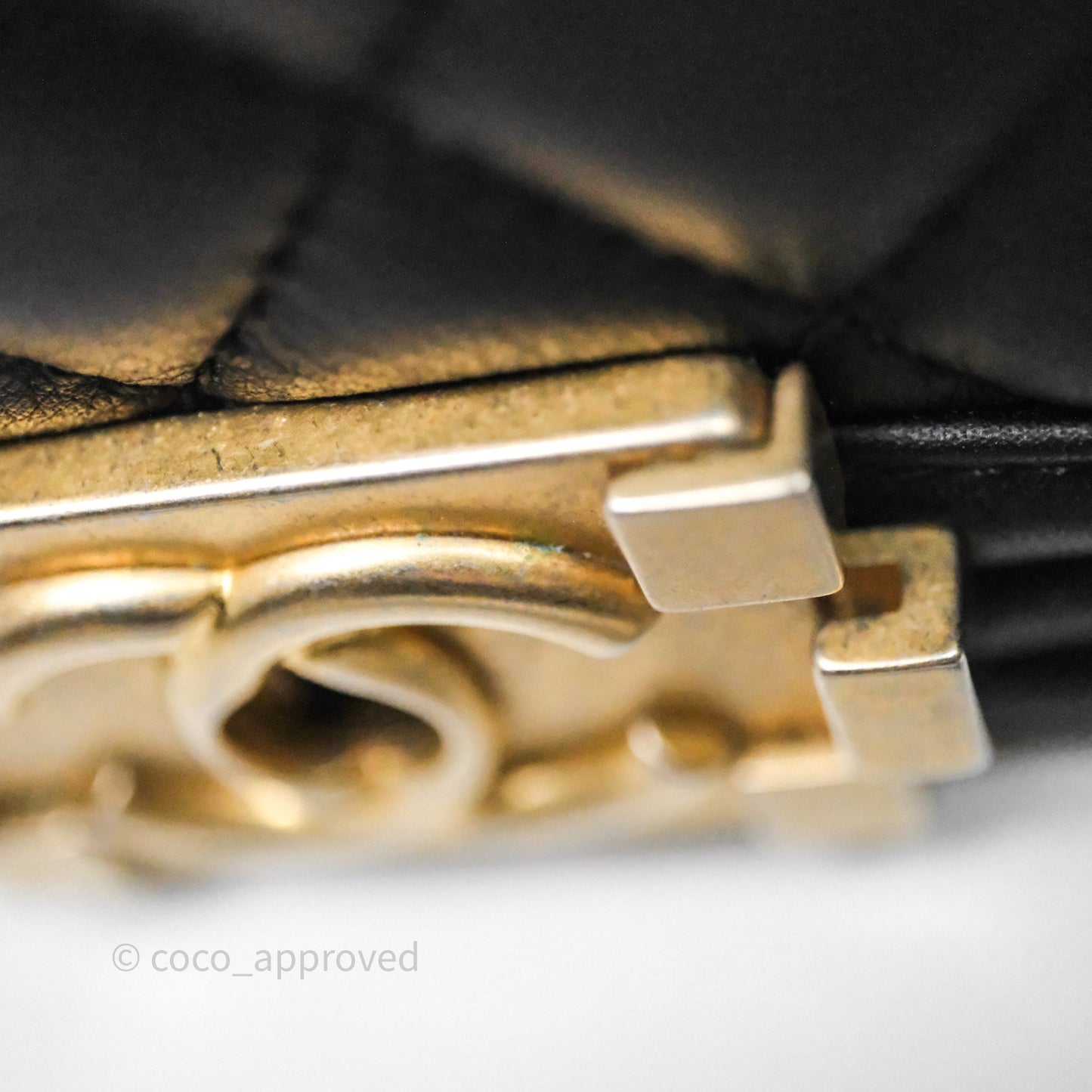 Chanel Medium Boy Quilted Black Calfskin Aged Gold Hardware