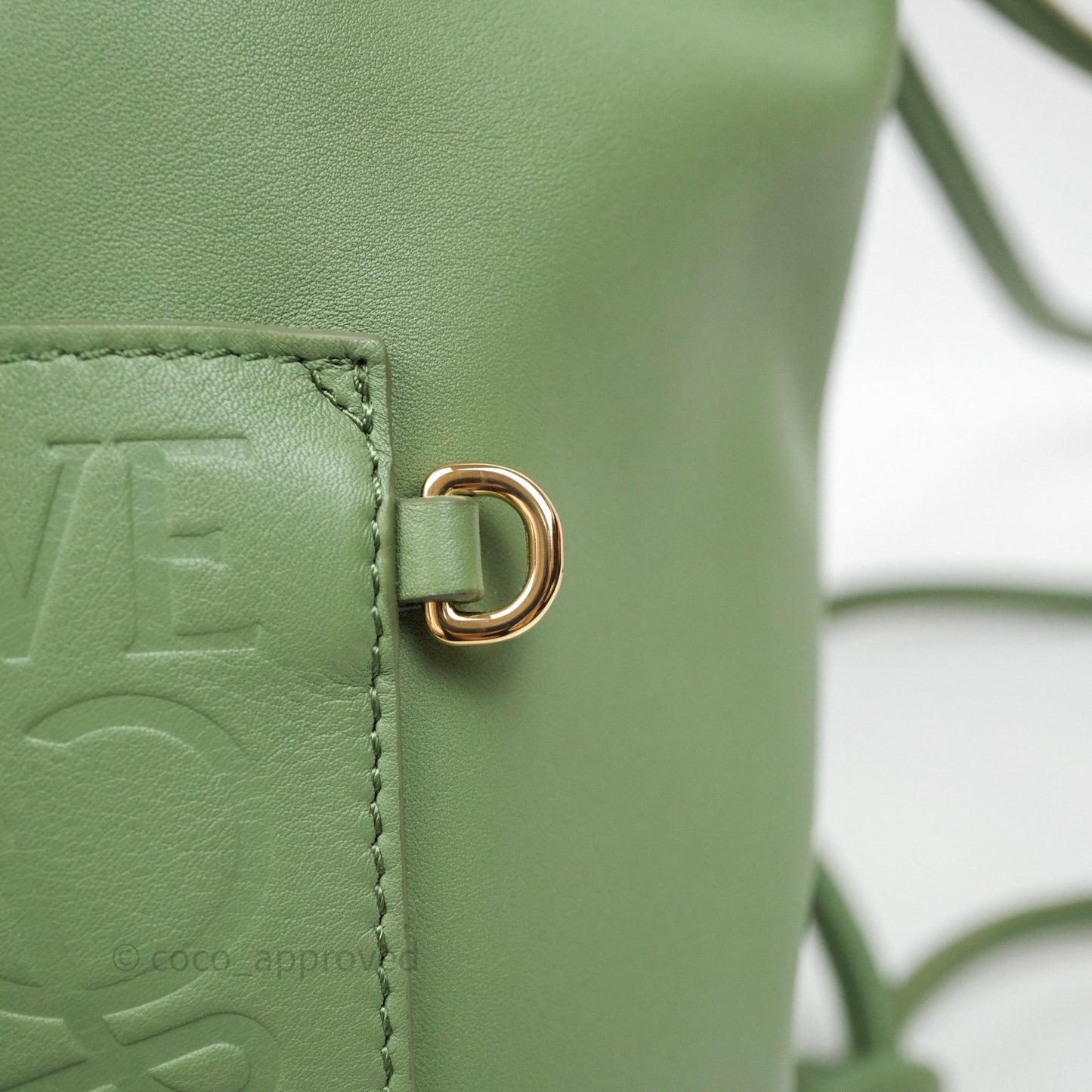 Loewe Sailor Backpack Green Gold Hardware