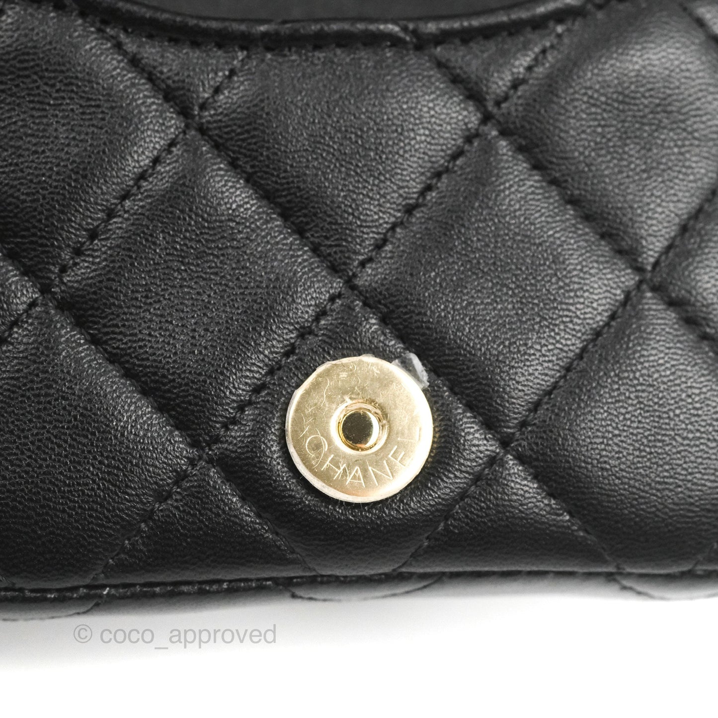 Chanel Bow Chain Belt Bag Black Lambskin Gold Hardware