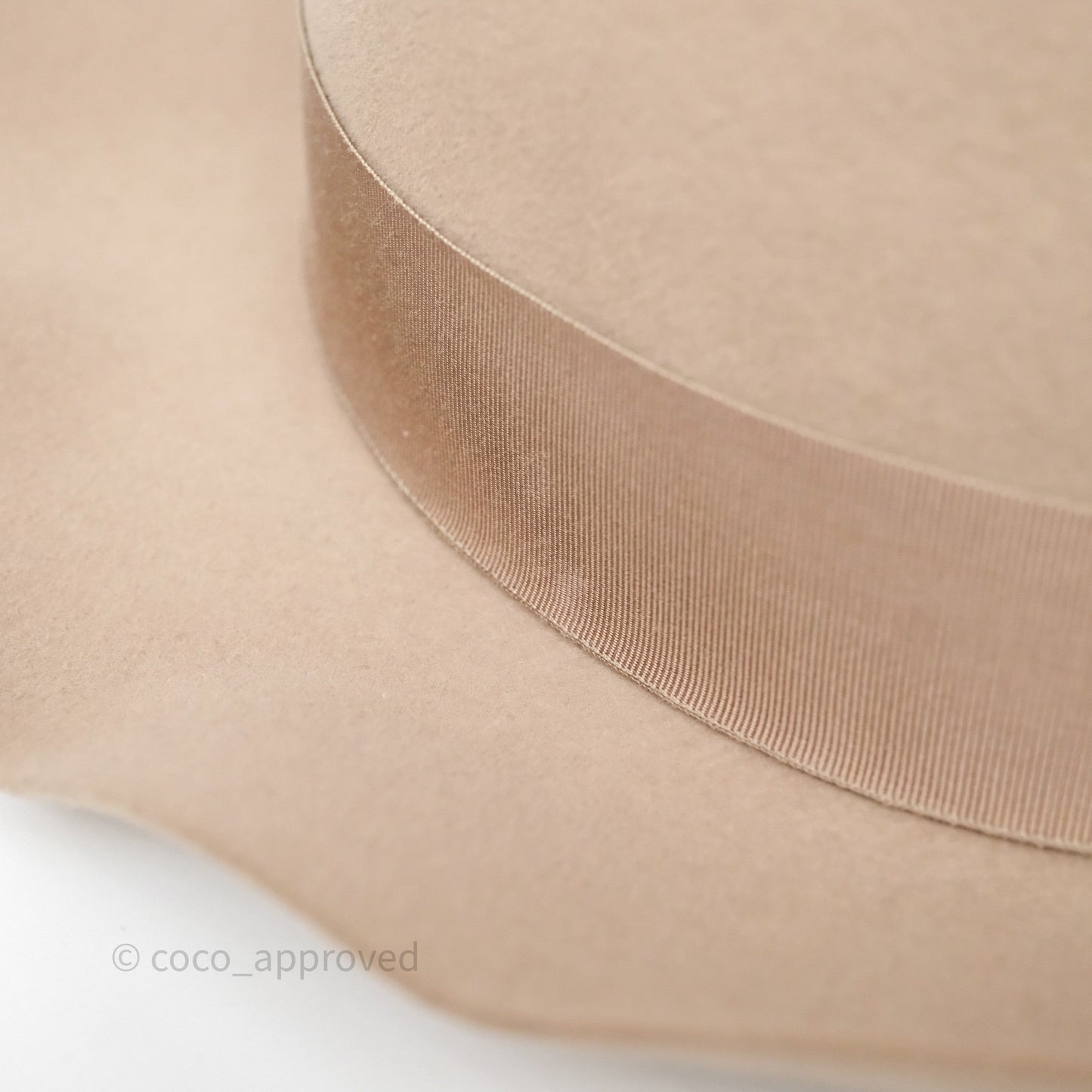 Hermès Rabbit Felt Bow Hat Wool Beige Size 58