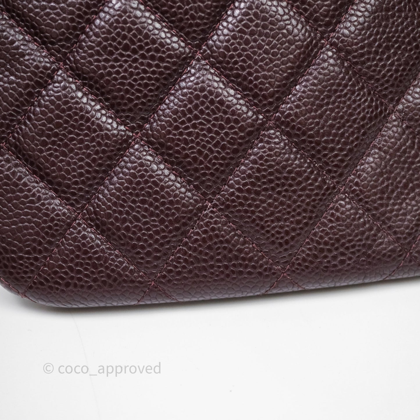 Chanel CC Pouch Caviar Dark Purple Silver Hardware