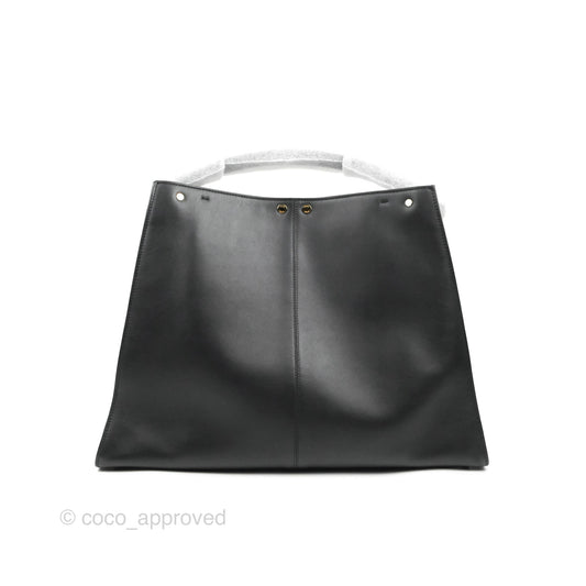 Fendi Large Peekaboo X-Lite Black Calfskin Gold Hardware