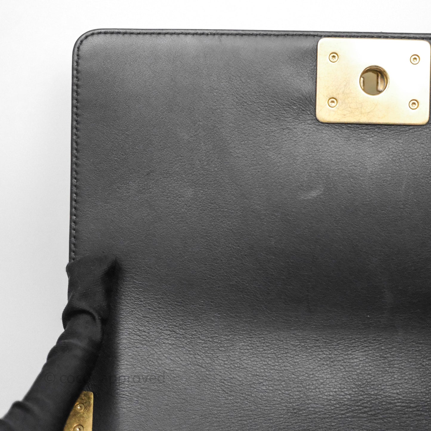 Chanel Medium Boy Quilted Black Calfskin Aged Gold Hardware
