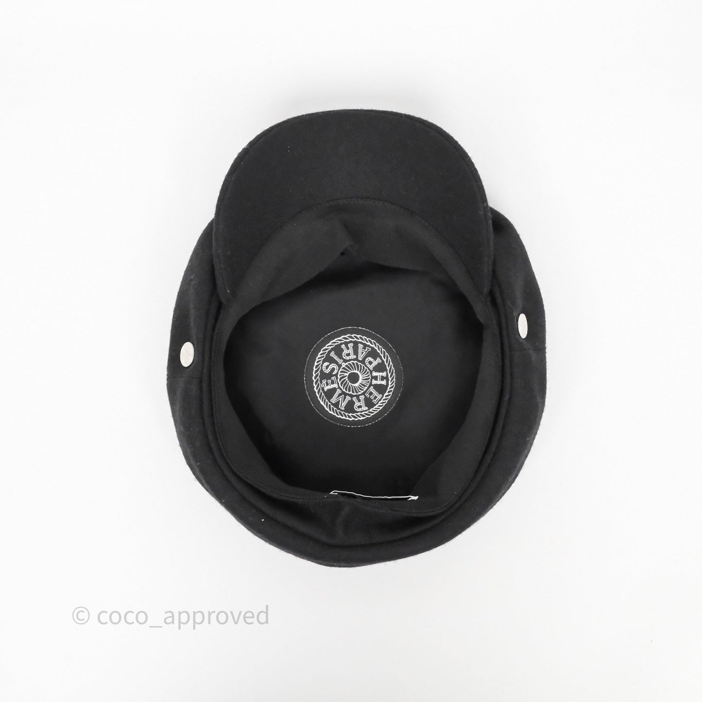 Hermès Dani Cap Black Wool Size 58