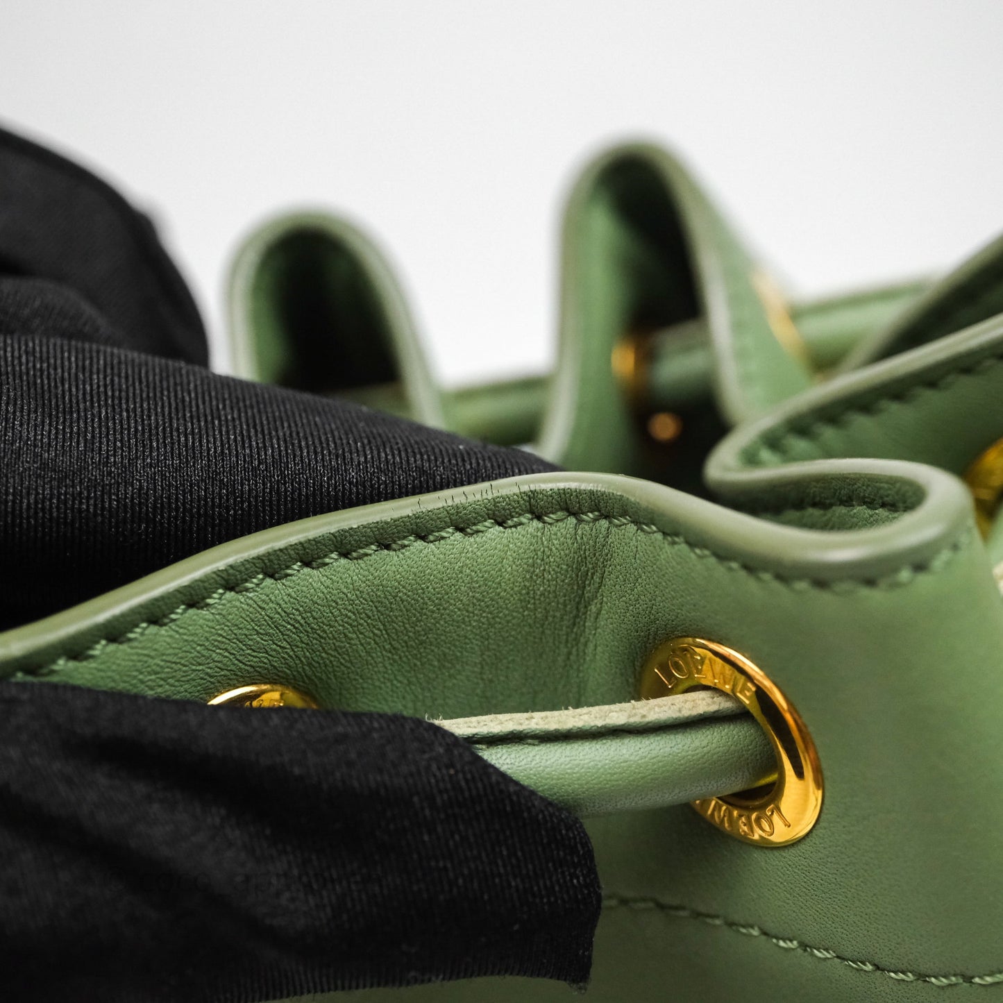 Loewe Sailor Backpack Green Gold Hardware