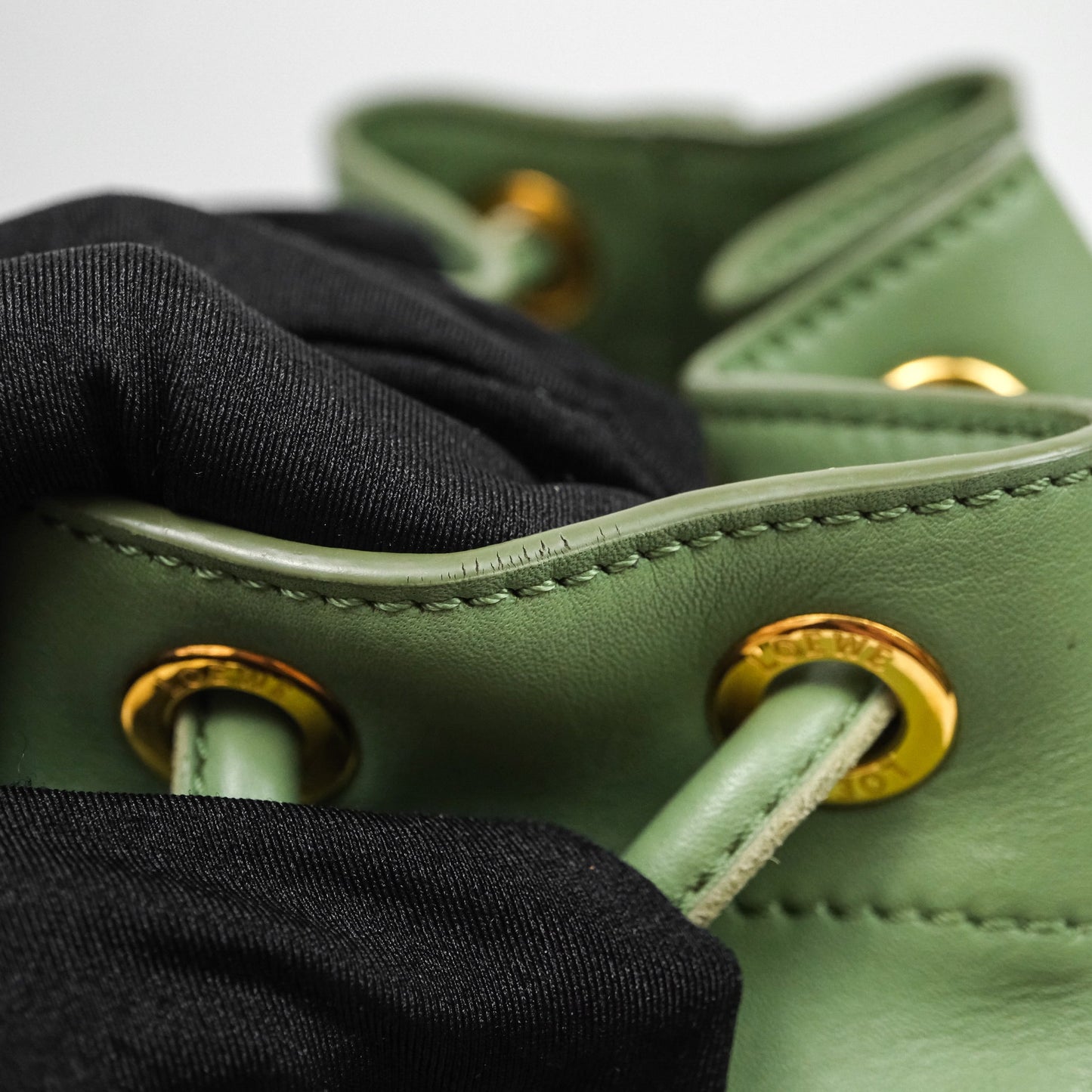 Loewe Sailor Backpack Green Gold Hardware