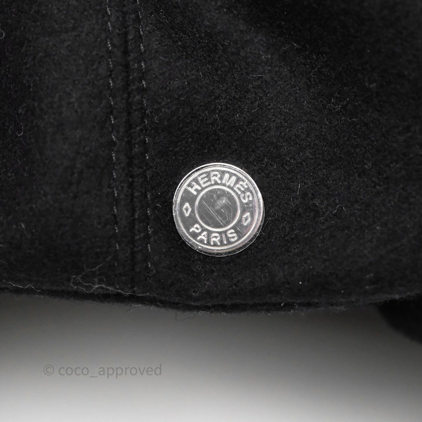 Hermès Dani Cap Black Wool Size 58