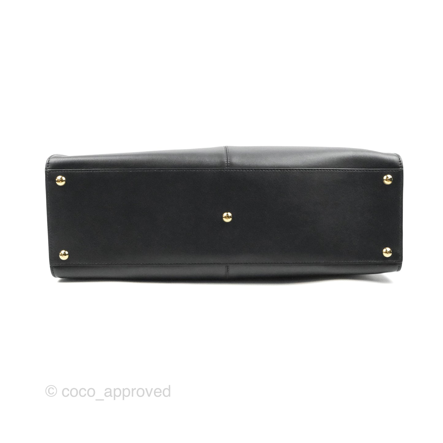 Fendi Large Peekaboo X-Lite Black Calfskin Gold Hardware
