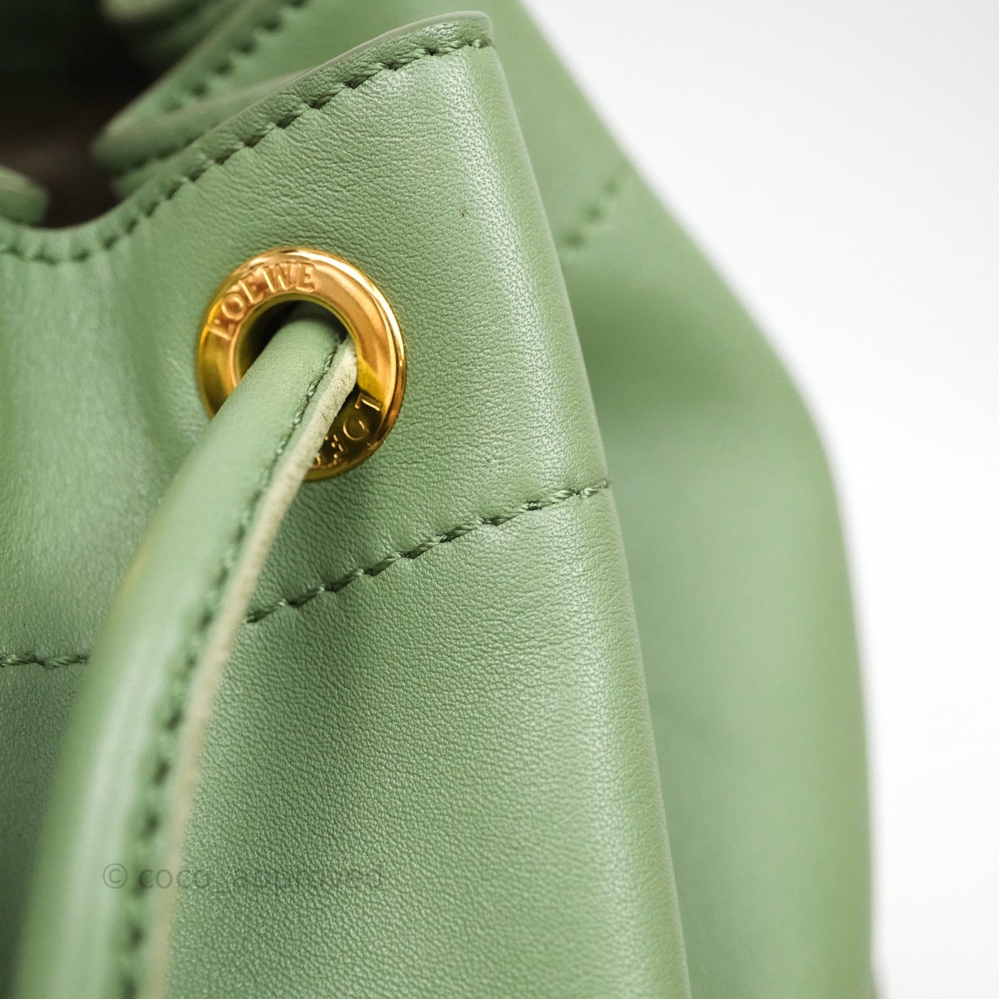 Loewe Sailor Backpack Green Gold Hardware