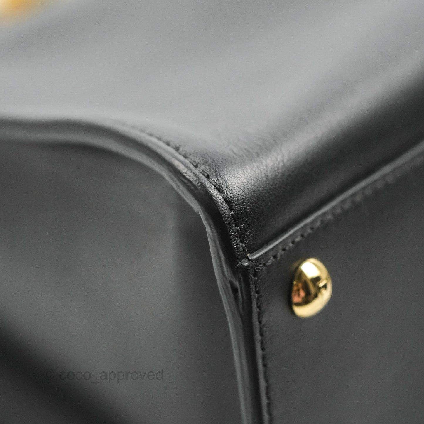 Fendi Large Peekaboo X-Lite Black Calfskin Gold Hardware