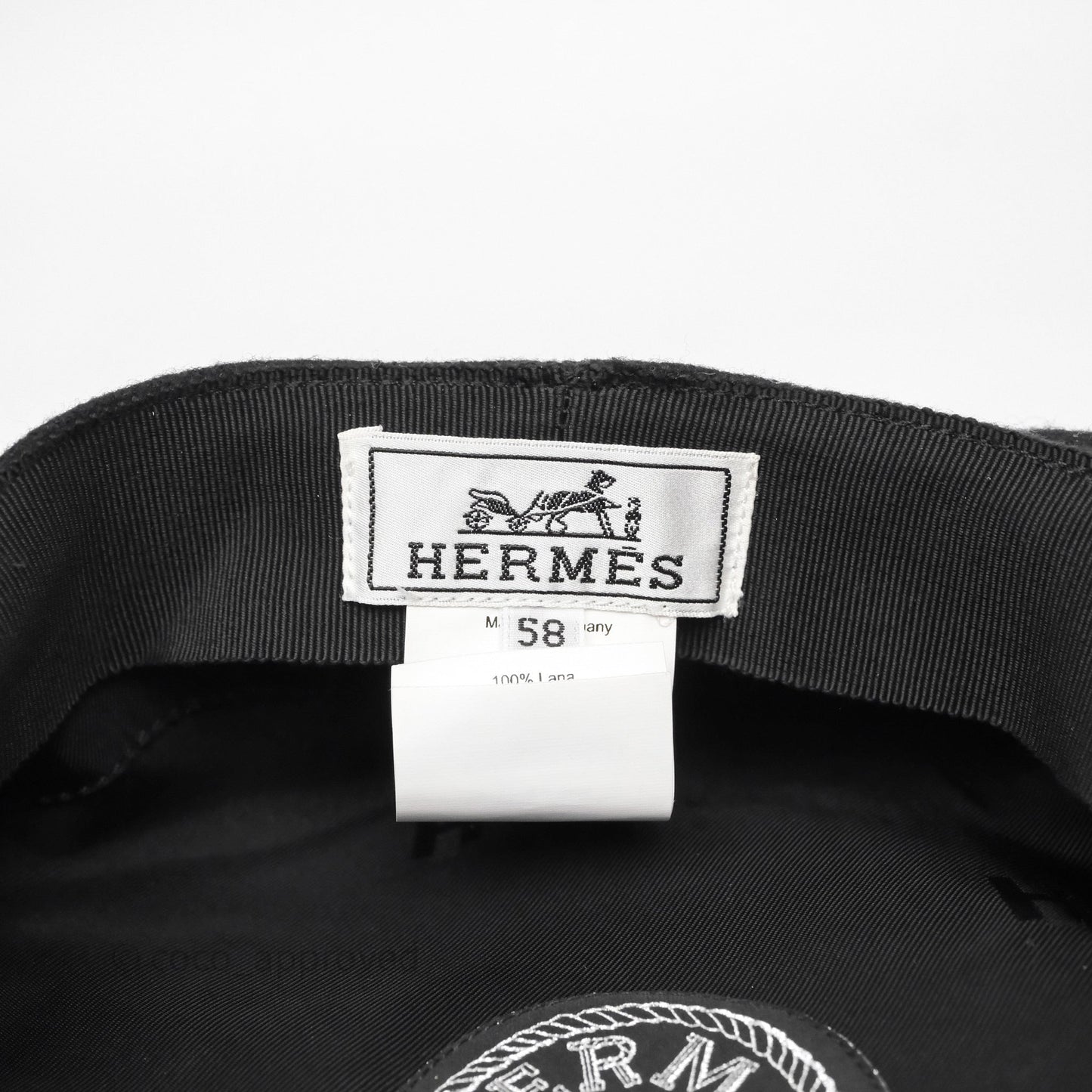 Hermès Dani Cap Black Wool Size 58