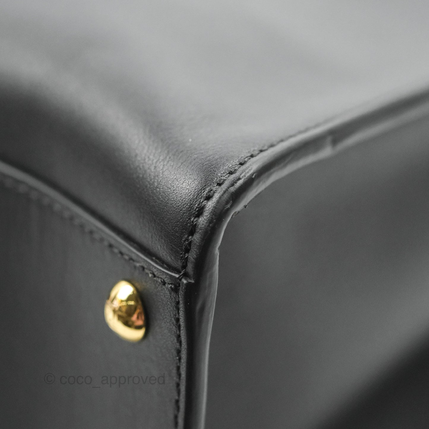 Fendi Large Peekaboo X-Lite Black Calfskin Gold Hardware